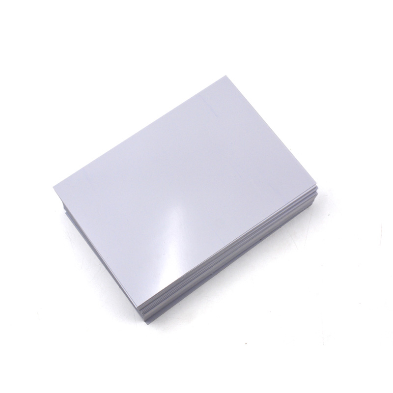 silicon alb rezistente la căldură, folie de plastic de format a4 hârtie pentru fabricarea pet cartea de identitate.