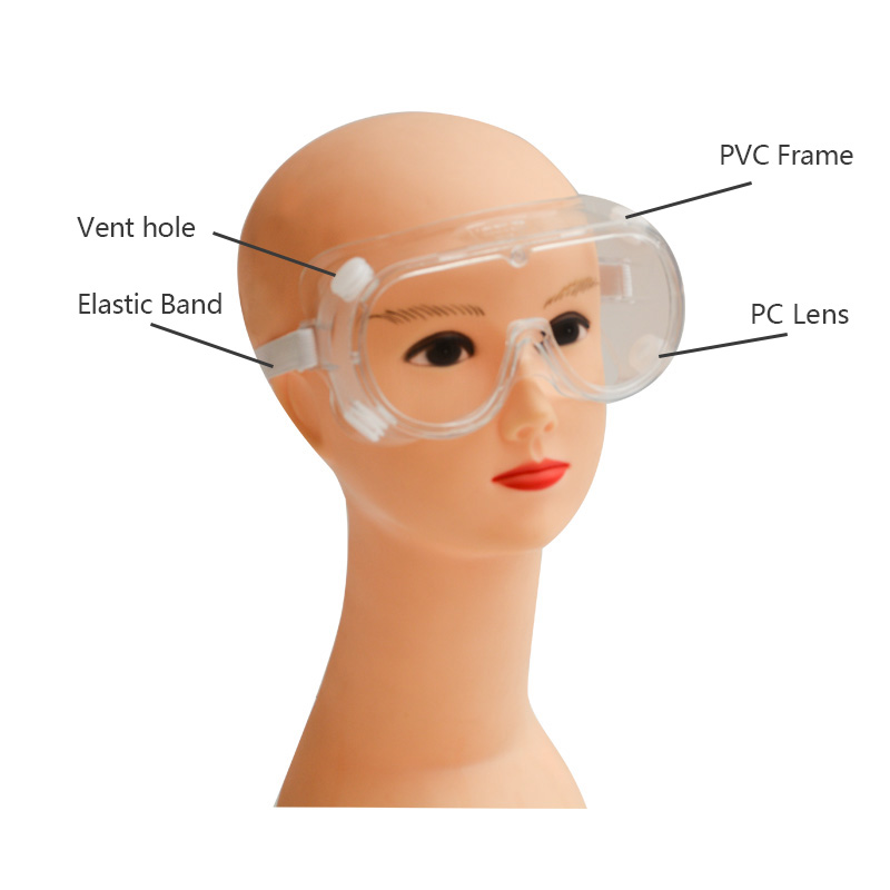 General Standard Plastic Splash Oil Prevenirea siguranței ochelari de protecție a feței