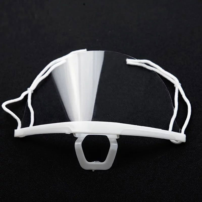 2020 Capacul de igienă vestimentară anti-ceață Transparent Plastic Clear PET Mouth Cover Shield