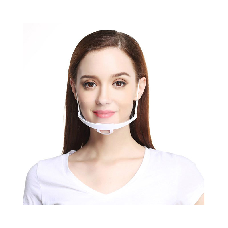 2020 Capacul de igienă vestimentară anti-ceață Transparent Plastic Clear PET Mouth Cover Shield